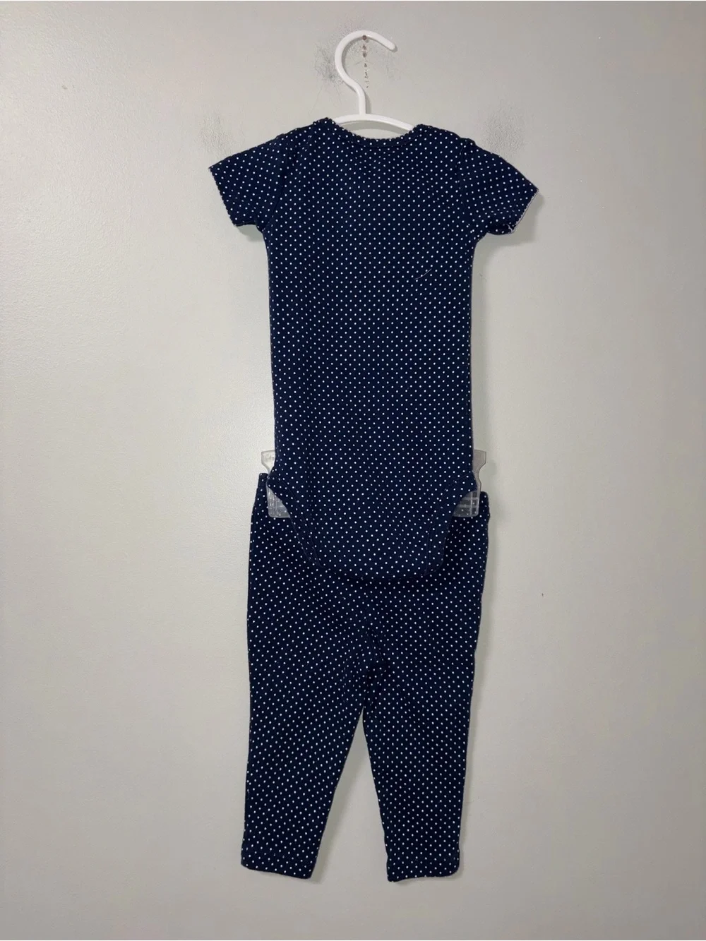 Simple Joys by Carters Navy White Polka Dot Little Sister Pants Set 6-9M